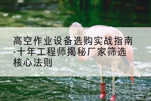 孟州剪叉式升降机厂家-高空作业设备选购实战指南-十年工程师揭秘厂家筛选核心法则