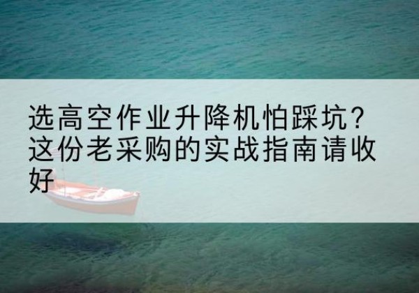 孟州高空作业升降机厂家推荐-选高空作业升降机怕踩坑？这份老采购的实战指南请收好